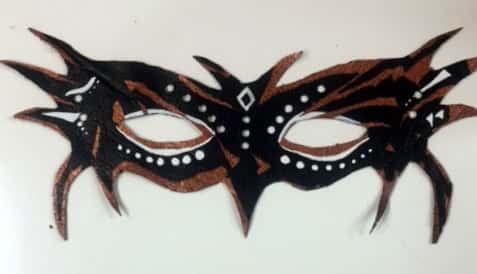 Painted leather mask