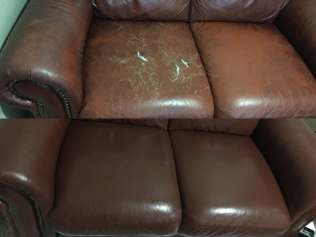 Leather settee repair hot sale near me