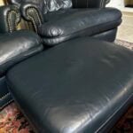Picture of chairs and ottoman with hole after repair and Rub n Restore