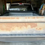 1994 Sanpan pontoon boat vinyl browned by UV