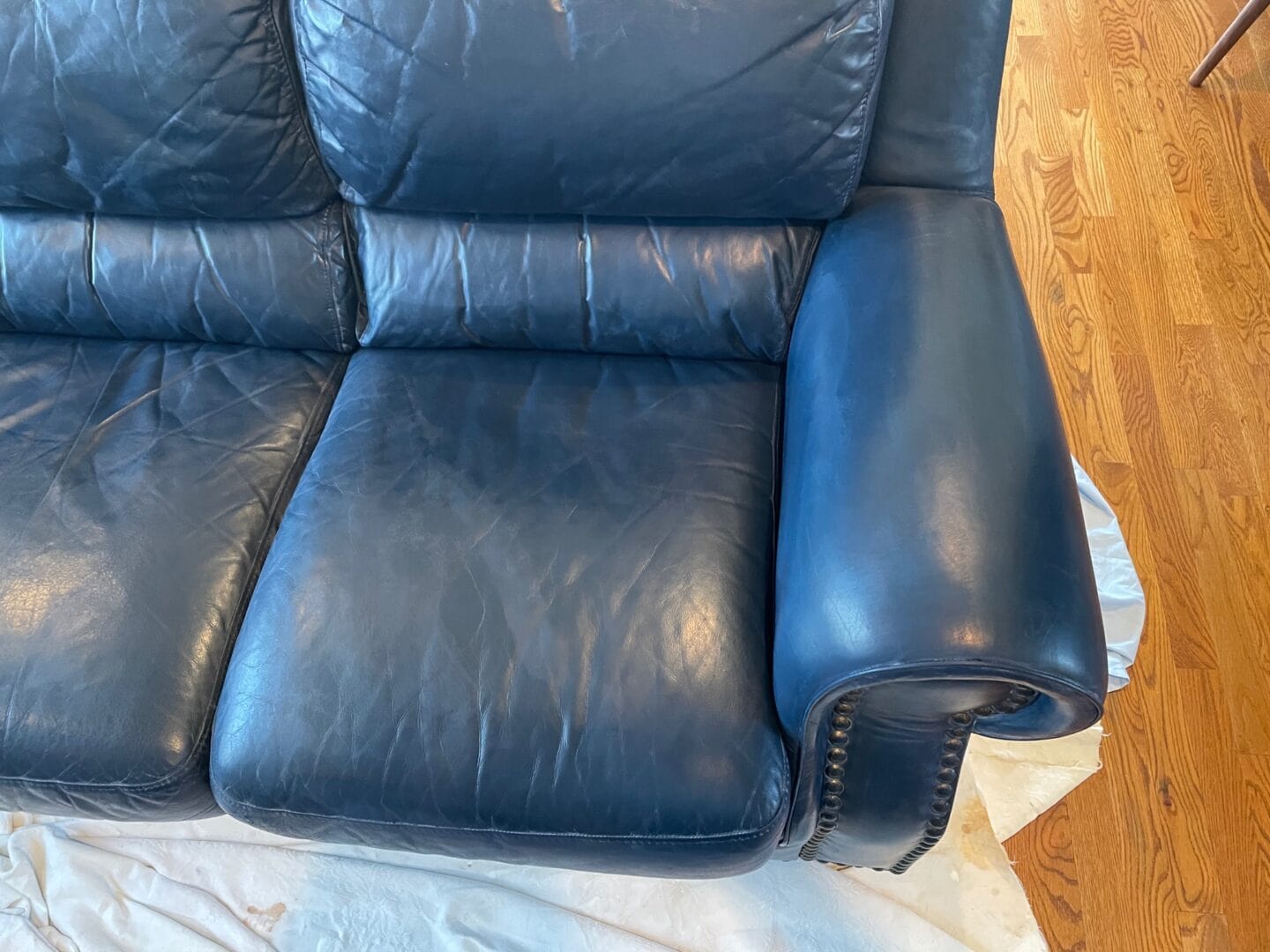dark blue leather paint