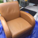 Leather club chair looks new after Cognac Rub n Restore