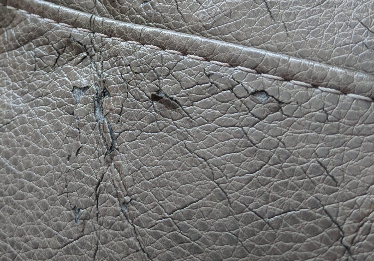 Bonded or faux leather crack and delaminate...