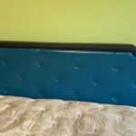 PIcture of headboard changed from red to turquoise
