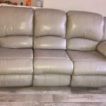 Image of leather couch after stone color Rub n Restore applied