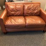 Leather loveseat after using mix of Rust and Clear Rub n Restore