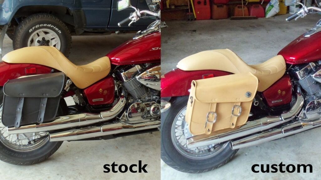 Restoring leather saddlebags sale