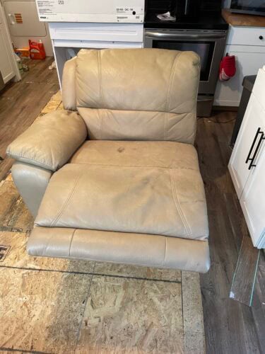 Click to view full screen Storm Blue Vinyl & Leather Finish photo review