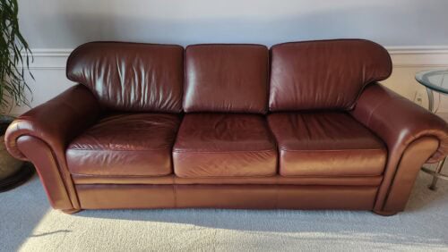 Click to view full screen Wine Vinyl & Leather Finish photo review
