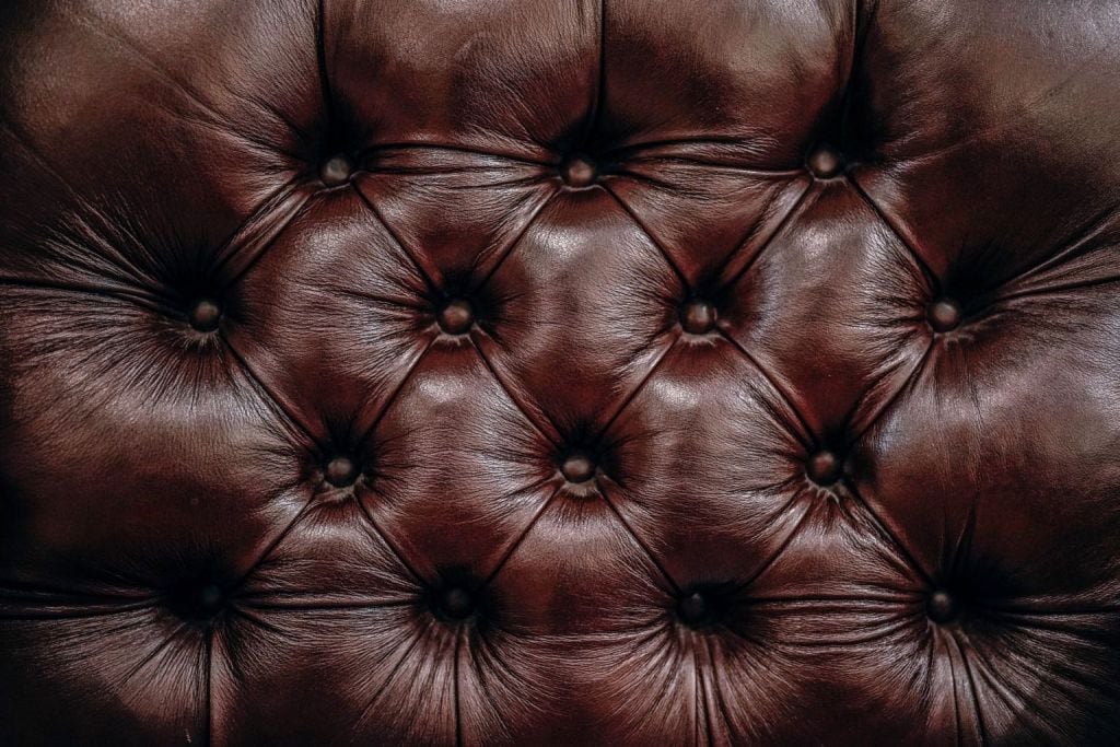 Picture of tufted leather upholstery